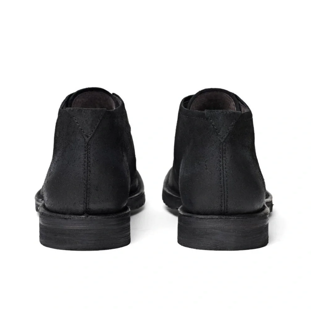 John Varvatos Portland Black Antiqued Leather Chukka Boot Mens Size 9.5
